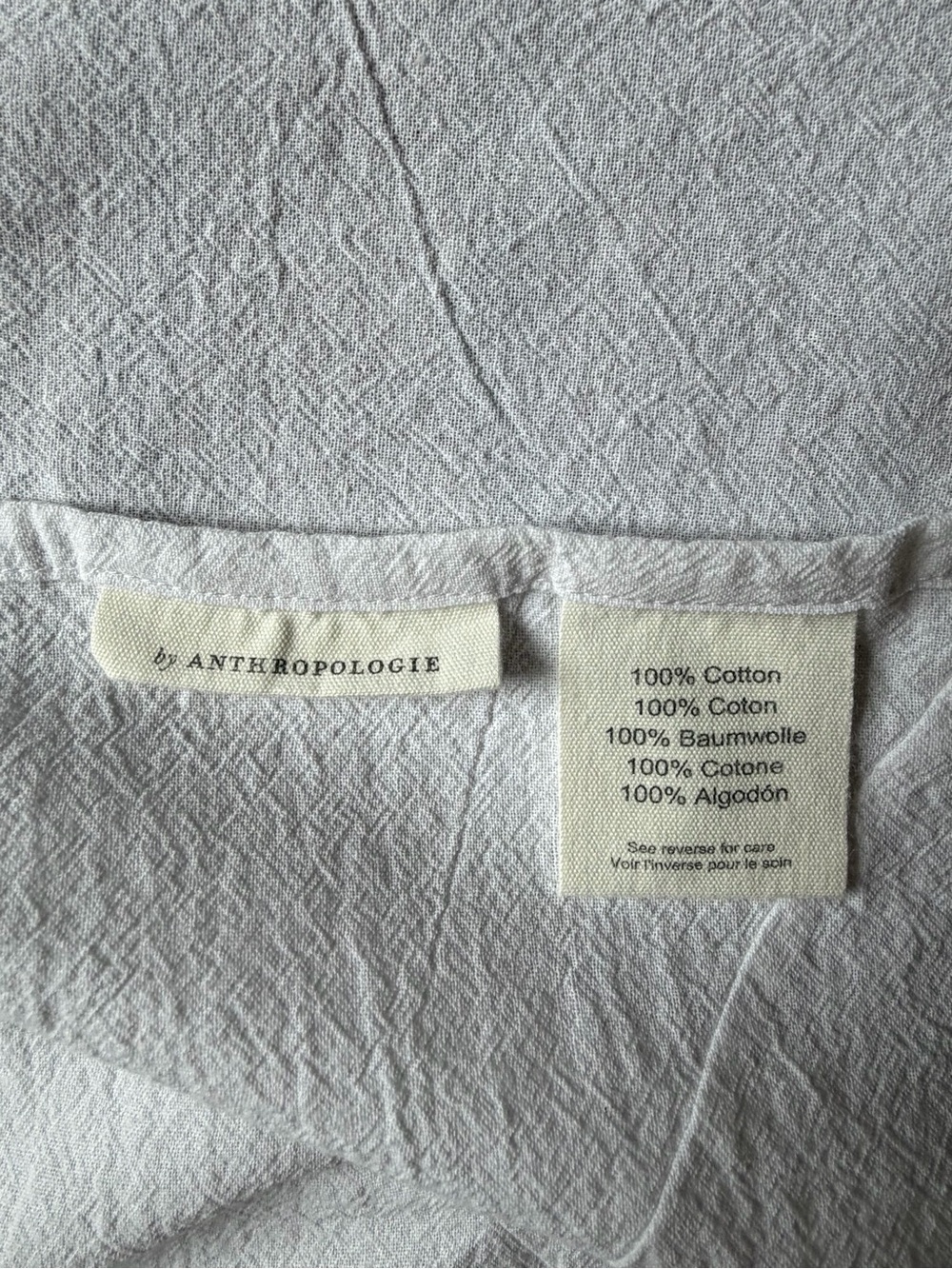 Anthropologie white crib skirt for traditional sized crib. - Picture 7 of 8